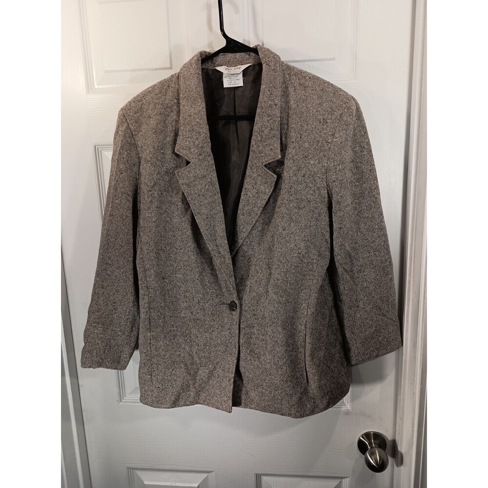 Tan Jay Blazer Jacket Size 12 Brown